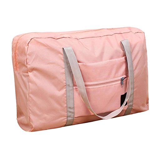 West See Duffle Bag Sporttaschen Reise-Gepäck Leicht Wasserdichte Reise Handtasche Faltbar Packbar Schulter Organizer Aufbewahrung Tragen Tasche Für Gym Sport Camping (Rosa)