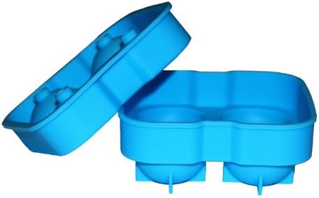 TLT The Best Ice Ball Maker Maker Mold by TLT - Premium Silicone Flexible Blue Tray