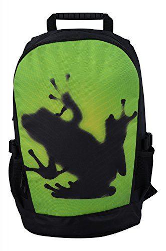 Preisvergleich Produktbild Rucksack für Jungen Mädchen Damen Herren Kinder - Schulrucksack Schulranzen, Ranzen für die Schule - Backpack für die Stadt / zum Sport für Kinder & Jugendliche - Cooles Design - Frog