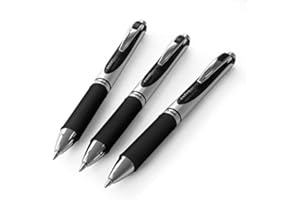 Pentel EnerGel XM BL77 - Retractable Liquid Gel Ink Pen - 0.7mm - 54% Recycled - In Pillow Packaging - Pack of 3 - Black