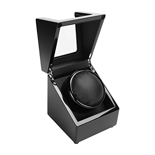 FIRWAY Einzeln Uhrenbeweger Boxy für Automatische Uhren Schwarz (schwarz)