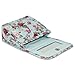 JODA Ladies Womens Pretty Green & Pink Flower Travel Makeup Bag Cosmetic Purse with mirror