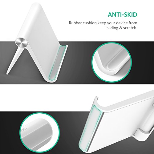 UGREEN Handy Ständer Phone Stand Multi Winkel ipad Ständer Tisch Halterung für 7 6 6s plus 5 5s,Smartphones und Phablets, E-Reader Max 10 Zoll Tablets, iPads, Google Nexus 7/10/4, Samsung Galaxy Tab P5100/ P3100/ N8000 Weiß - 3