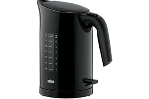 Braun Household WK 3100 BK czajnik elektryczny | pojemność 1,7 l | 2200 W | system szybkiego gotowania | wyjmowany filtr zapobiegający osadzaniu się kamienia | duży wskaźnik poziomu wody | nie zawiera