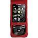 Produktbild iGadgitz u2758 echtem Leder für Sony Walkman NWZ-E585 + Screen Protector und abnehmbarem Karabiner – rot