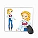 Produktbild Standard Size Rectangle Non-Slip Rubber Mousepad 11.81 X 9.84 Inch Blonde Girl stylish Beautiful Teenager Blue jeens
