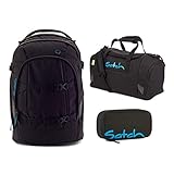 schulrucksack set lidl Gewicht: 1.2 kg Satch Schulrucksack-Set 3-TLG Pack Black Bounce schwarz