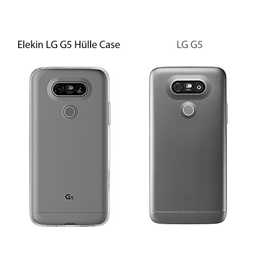 LG G5 Hülle Case, Elekin Transparent TPU Case Crystal Clear Handyhülle Schutzhülle für LG G5 - 3