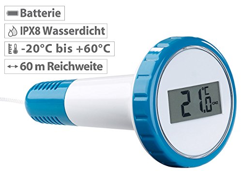FreeTec Zusätzliches Funk-Poolthermometer für PT-250, wasserdicht IPX8 - 5