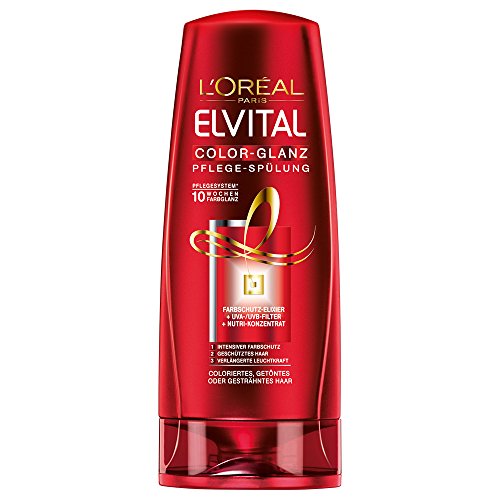 L'Oréal Paris Elvital Color Glanz Spülung, 3er Pack (3 x 200 ml)