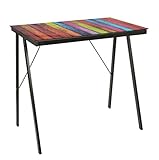 mesa escritorio 80 cm ancho Esta mesa se adapta fácilmente a cualquier entorno,puede utilizarse como mesa de cocina, mesa pequeña de comedor alta o de escretorio para el ordenador, encaja fácilmente en cualquier ambiente deseado.
