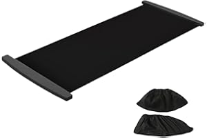 SyangKaitian Tappetino scorrevole con copriscarpe e fermi, guida per esercizi dimagranti, tappetino scorrevole con copriscarpe Tappetino scorrevole per esercizi dimagranti per allenamento fitness e al