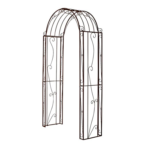 CLP Metall-Rosenbogen SOFIA, Eisen pulverbeschichtet, Höhe ca 240 cm, Breite ca 120 cm, Tiefe ca 45 cm antik braun - 9