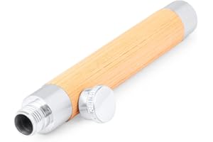 BEGOON Mini Botella de Vacío y Alcohol - Acero Inoxidable para Bebida (45 ml, Bambú)