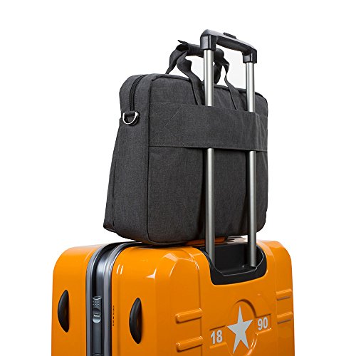 Caison Wasserdicht Laptop Tragen Handtasche Computer Schulter Messenger Kreuzkörper Tasche Bag fuer 15″ 15.6 Zoll Computer (Dunkel Grau) - 7