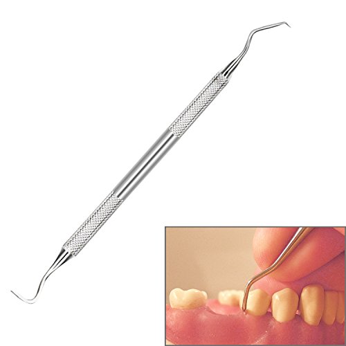 5er Dental Set Zahnreinigung bei DigHealth, Zahnsteinkratzer Sonde Edelstahl, mit Dental Spiegel und Kalkül Zahnwerkzeuge Scaler, Zahnsteinentferner Instrumente für Plaque und Tartar Entfernen - 6