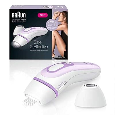 Braun Silk·Expert Pro 3 PL3111 Épilateur Lumière Pulsée Intense IPL Dernière Génération, Épilation Permanente, Blanc/Lilas