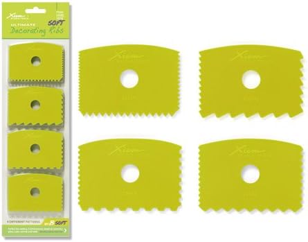 Set of 4 Soft Texture. Plastic Combs, Set B