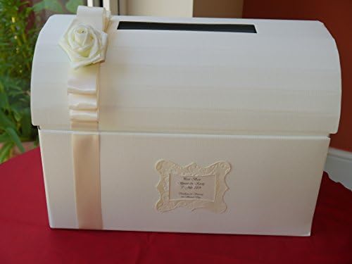 Wedding, Anniversary, Birthday, Chest, Post Box, Wishing Well, Satin Ribbon with Rose