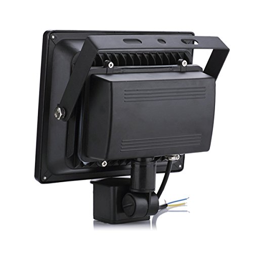 SAILUN 50W LED SMD Strahler Fluter Außen Flutlicht Strahler mit PIR Bewegungsmelder Fluter Wasserdicht IP65 Aluminiumkörper Schwarz Kaltweiß - 3