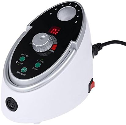 BeautyNail 35000RPM Nail Drill Professional Electric Acrylics Nail Art File Manicure Pedicure Grooming Kit Bits Salon Machine Fast Manicure Pedicure Kit (White)