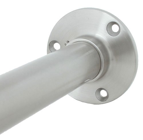 Edelstahl Garderobenstange Kleiderstange 33,7 mm aus V2A – Länge: 125 cm - 2