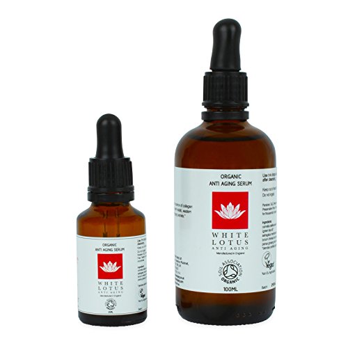 White Lotus ORGANISCHES ANTI-AGING SERUM 25 ml | Nicht fettig reich an Antioxidantien + Vitamin C | Von Verjüngungs-Experten speziell für den Einsatz mit Derma-Roller konzipiert - 7