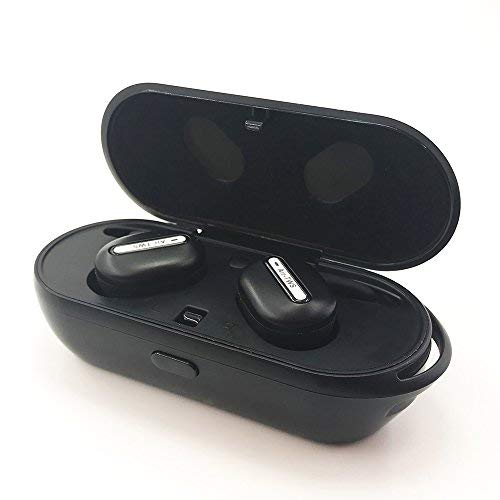Mini Auriculares Bluetooth, Verdaderos HiFi Auriculares con Control táctil IPX5 Auriculares Deportivos a Prueba de Agua en el oído con estación de Carga inalámbrica portátil / 12 Horas de Juego