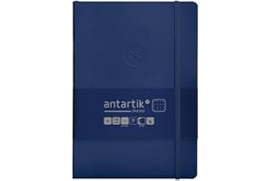 Antartik CUADERNO CON GOMILLA NOTES TAPA BLANDA A5 HOJAS PUNTOS AZUL MARINO 80 HOJAS 80 GR FSC