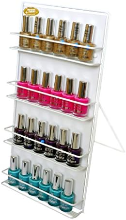 Small Nail Varnish Rack (free standing or wall mounted) British Made (White)