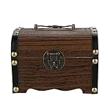  foreverH FORH Sichere Spardose mit Sparschwein aus Holz, mit Holzschnitzerei handgefertigt (14x10x10cm, Braun)