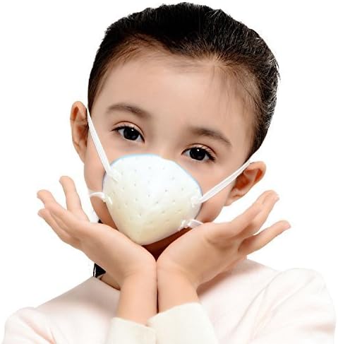 KANJEKANLE Reusable Anti Pollution,Antibacterial Masks,Dust Breathable Washable Anti-formaldehyde,Smoke Respirator Masks,With Adjustable Elastic Belt, Silver Fiber Material For Kids (3-6Y),blue