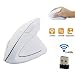 Produktbild Drahtlose Maus 2,4 GHz Spiel Ergonomisches Design Vertikale Maus 1600 DPI USB Mäuse (Weiß)