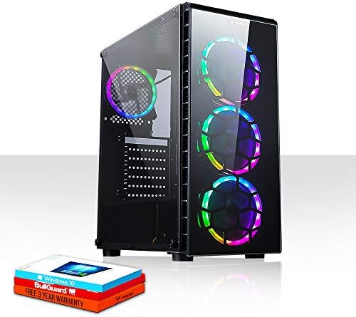 Fierce Storm RGB Gaming PC Desktop Computer - Fast 4.2GHz Octa-Core AMD FX-8300, 1TB Hard Drive, 8GB of 1600MHz DDR3 RAM / Memory, NVIDIA GeForce GTX 1060 6GB, Gigabyte GA-78LMT-USB3 Motherboard, CiT Raider RGB Case, HDMI, USB3, Wi - Fi, VR Ready, Perfect for Competitive Gaming, Windows 10 Installed, 3 Year Warranty 370388