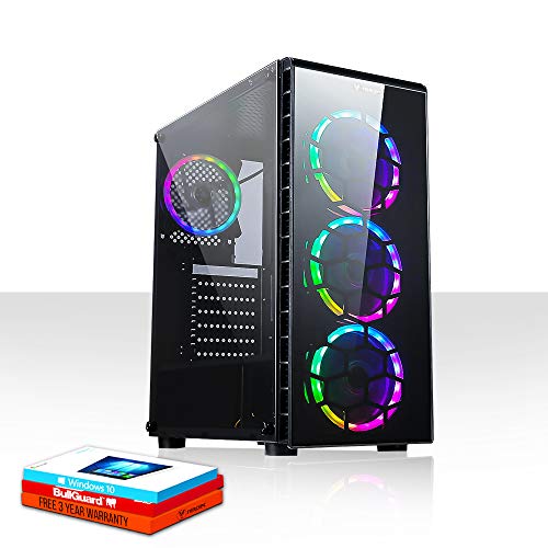 Fierce Storm RGB Gaming PC Desktop Computer - Fast 4.2GHz Octa-Core AMD FX-8300, 1TB Hard Drive, 8GB of 1600MHz DDR3 RAM / Memory, NVIDIA GeForce GTX 1060 6GB, Gigabyte GA-78LMT-USB3 Motherboard, CiT Raider RGB Case, HDMI, USB3, Wi - Fi, VR Ready, Perfect for Competitive Gaming, Windows 10 Installed, 3 Year Warranty 370388