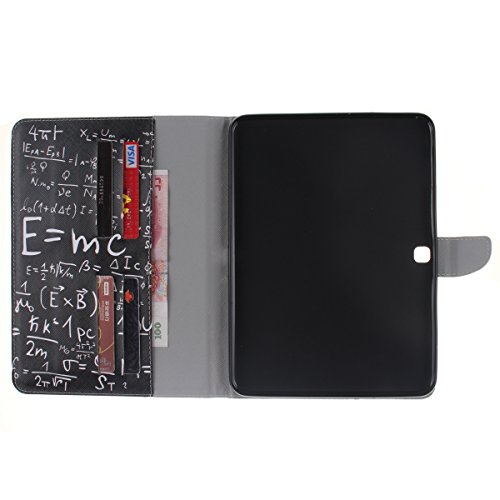 Samsung Galaxy Tab 4 10.1 Hülle,Samsung Galaxy Tab 4 10.1 SM-T530 Hardcase,Ekakashop Luxus Bunt Formel Muster Design Flip Painted PU Ledertasche Hülle im Bookstyle Folio Cover hüllen Schutzhülle Magnetic Protection Protective Handyhülle mit für Samsung Galaxy Tab 4 10.1 Hülle SM-T530 SM-T535 Tablet + 1x Kostenlos Ständer (Farbe zufällig) - 9