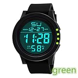 Altsommer Digital Militärarmee Sport Uhr Outdoor Wasserdichte Armbanduhr mit Chronograph und Countdown Uhr,LCD Digital Stoppuhr Datum Silikon für HerrenArmbanduhren,24cm Bandlänge (Weiß)