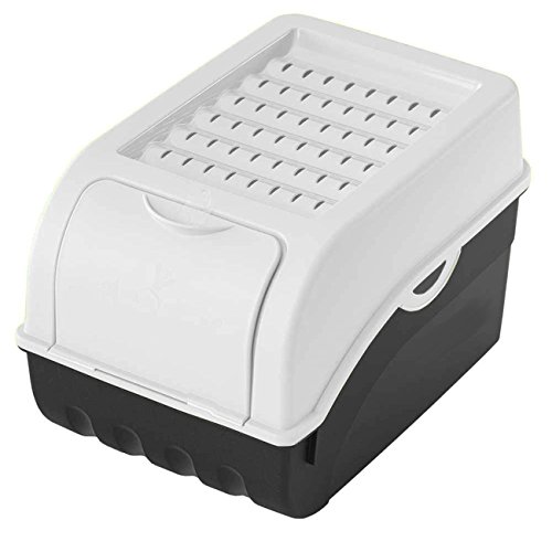 Rival Kartoffelbox Gemüsebox für ca. 5 kg Kartoffelkiste 29 x 19 x 18,5 cm Kartoffel Gemüse Aufbewahrung Vorratsbox Vorratsdose weiß/anthrazit