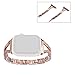Price comparison product image Ni_ka Luxury Rhinestone Strap Replacement Bracelet Bracelet Wrist Watch Band Strap Replacemen Buckle Double Push Spring Deployment Clasp 3 Rows Metal Strap For Apple Watch 4/3/2/1 38mm/40mm