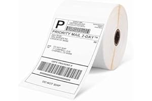 Phomemo 4 "x 6" Rouleau d'étiquettes thermiques directes, 500 étiquettes d'expédition, compatibles avec les imprimantes thermiques de bureau, compatibles avec toutes les sociétés de transport express