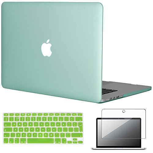 Topideal 3 in 1 gummierte matt Hard Shell Schutzhülle für Apple 39,1 cm/15 Zoll MacBook Pro mit Retina-Display (Modell: A1398) + Tastatur Cover + Displayschutzfolie