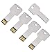 Produktbild Uflatek Speicherstick, 5 Stück 8 GB Metall Shell USB-Stick Schlüsselform USB-Flash-Laufwerk High Speed USB 2.0 Flash Drive Kreativ Pendrive Silber Daumen Stick für Computer Laptop und PC
