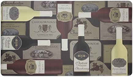 Chef Gear Wine Label Anti-Fatigue Premium Memory Foam Kitchen Chef Mat, 20 x 32"