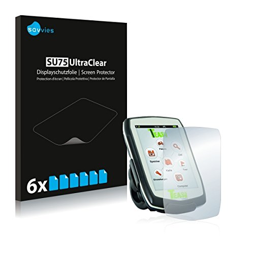 6x Savvies SU75 UltraClear Displayschutz Schutzfolie A-Rival Teasi one Adventure (Kristallklar, Blasenfreie Montage, Passgenauer Zuschnitt)