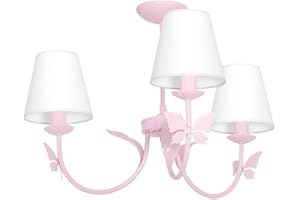 DECOLAND Mini Motyl III/ Lampadario per bambini, Motivo: Farfalla, colore: Rosa Chiaro