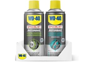 WD-40 Wd 40 - Wd40 Specialist Motorbike - Pack Spray Limpiacadenas 400Ml + Grasa De Cadenas 400Ml Moto Motorcycle Accesories