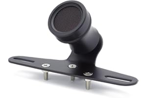 Alchemy Parts Motorbike LED Tail light with Bracket – Ideal for Project Retro Custom Scrambler Chopper - Matt black with Mesh Grill