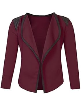 lotmart Mädchen Cardigan Lange Ärmel gesteppte Schultern, vorne offen