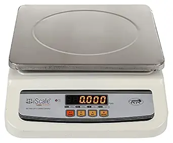 iScale i-02 20kg x 1 g Digital Table Top Weighing Scale with Front and Back Display for Retail Shops and Commercial Purposes (10x12 inches Pan size)