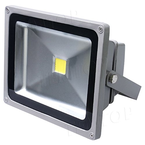 Auralum® 50W Super Hell 230V IP65 Wasserdicht Grau Kaltweiß LED Außenstrahler Fluter Flutlicht - 2